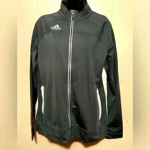 Men's Sz L Adidas Zip Up Activewear Utility Jacket Dark Gray Climalite Sky High